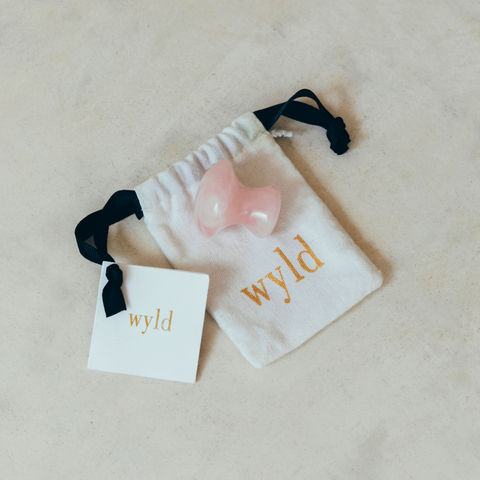 Mushroom Rose Quartz Gua Sha Facial Massage Roller