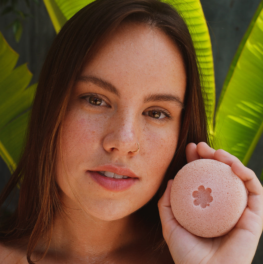 FRENCH PINK CLAY KONJAC SPONGE - PACK OF 3 | Wyld Skincare