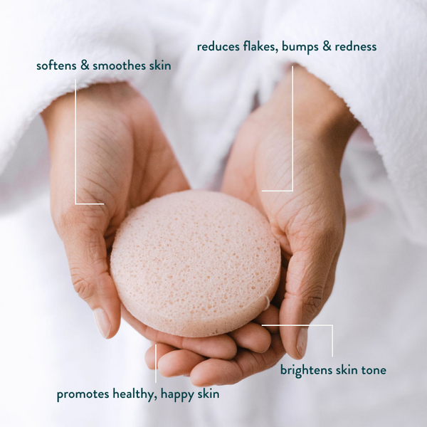 FRENCH PINK CLAY KONJAC SPONGE PACK OF 3 Wyld Skincare