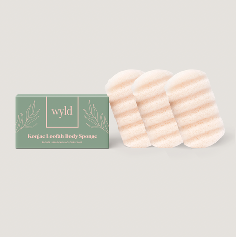 KONJAC LOOFAH BODY SPONGE - PACK OF 3